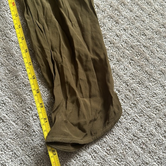 Anthropologie Leifsdottir Sani Green Surplice Wrap Jumpsuit size 4 - Picture 9 of 11